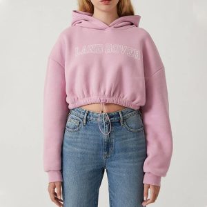 Custom Print Cropped Women Hoodie