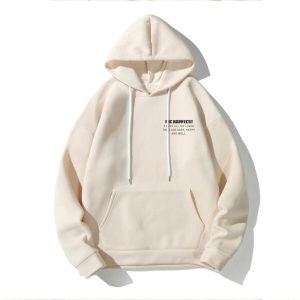 printed letter cotton unisex hoodie