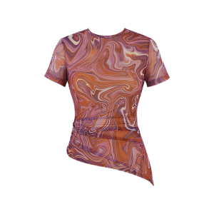 Short Sleeve Tie Dye Mesh T-shirts