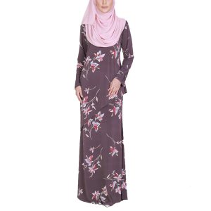 Custom Print Floral Baju Kurung