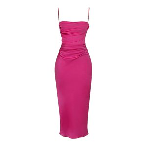 Corset Bodycon Midi Party Evening Dress