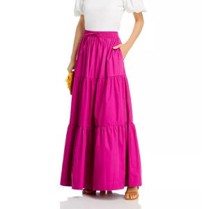 Plain Cotton Long Maxi Skirt