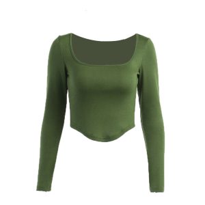 Long Sleeve Crop T Shirt