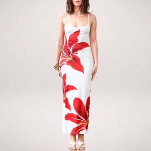 Spaghetti Strap Floral Maxi Dress