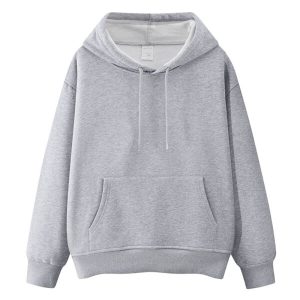 Custom Solid Unisex Pullover Hoodie-Grey