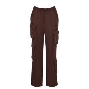 Women Cargo Pants-Brown