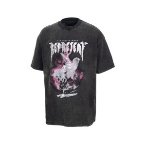 Digital printed vintage oversize t shirt